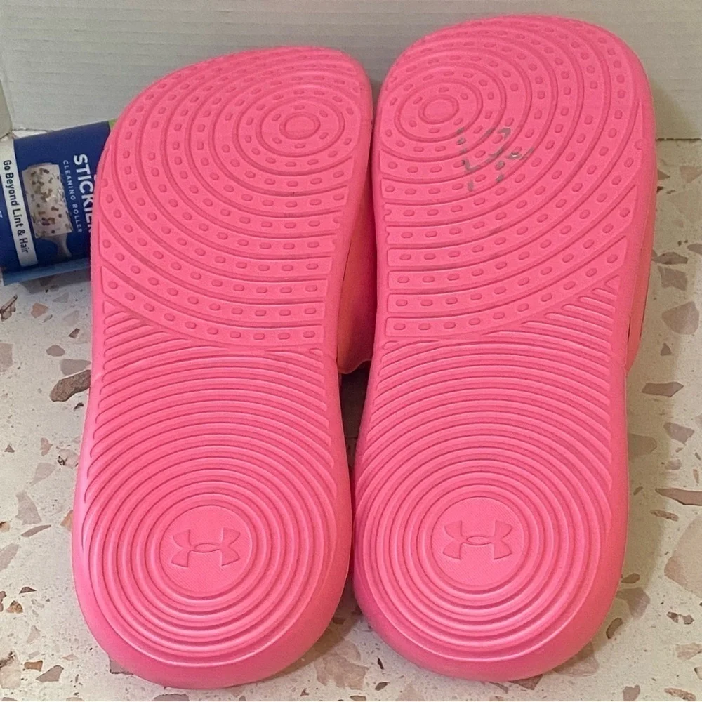 Under‎ Armour UA Unisex Size M12 W13.5 Ansa Elevate Slides Sandals in Pink